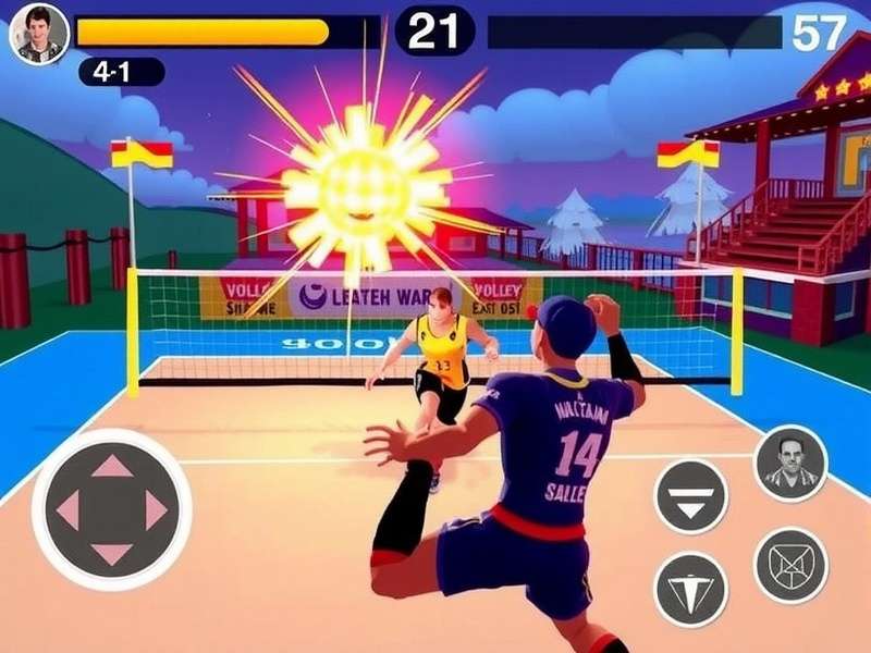 Volley Stars Supreme control tutorial showing gameplay mechanics